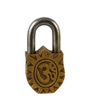 Goddess of wisdom Saraswati - Brass Decorative Lock 3.5"