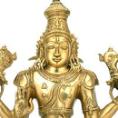 The All Pervading One 'Lord Vishnu' Brass Sculpture 20"