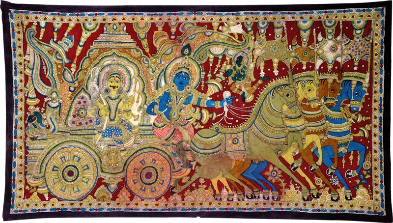 "Dharmakshetre Kurukshetre" Kalamkari Painting