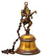 Dancing Lord Ganesha Deocrative Brass Bell 21.50"
