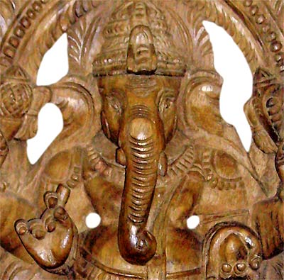 Graceful Ganesha - Wooden Statue