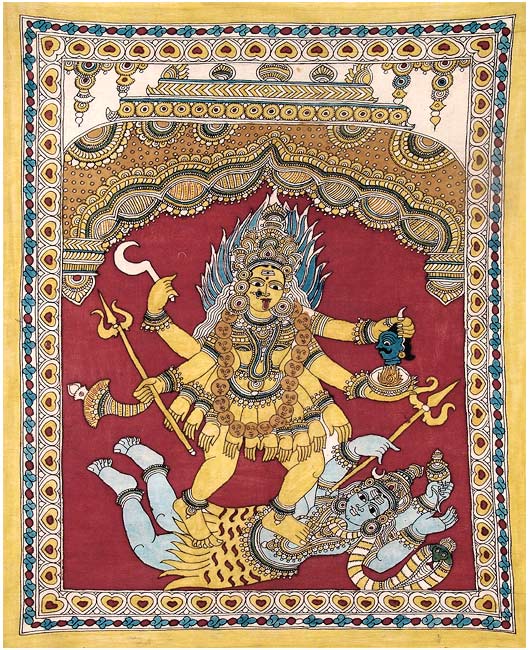 Goddess Kali - Kalamkari Painting