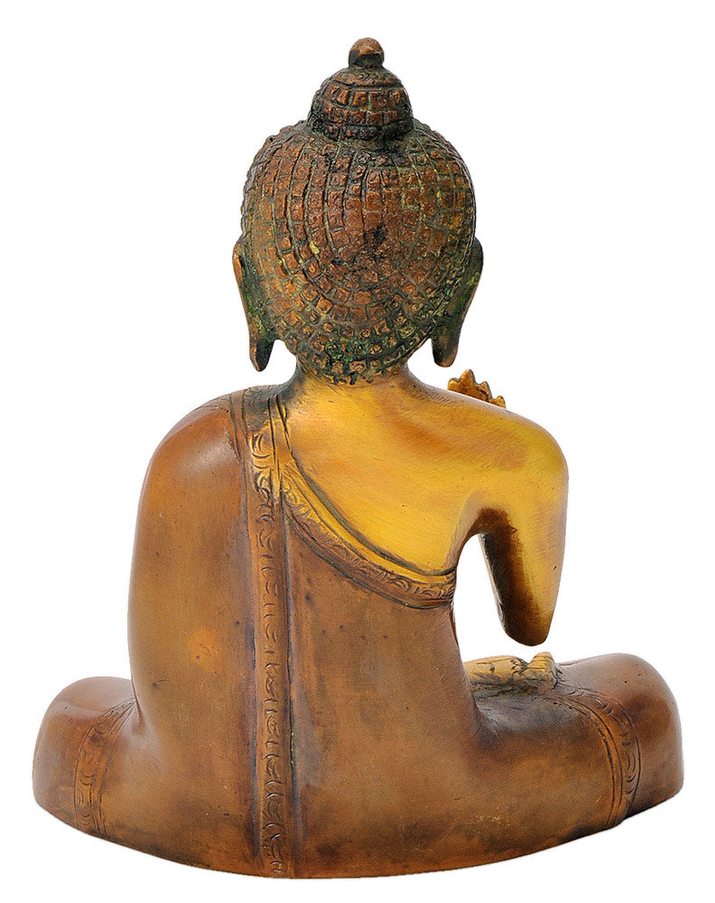 Serene Blessing Buddha Sculpture