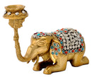 Brass Elephant Candle Holder