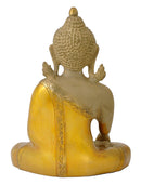 Antique Finish Buddha Brass Sculpture