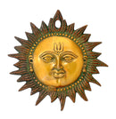 Lord Surya Brass Wall Plaque 7.25"